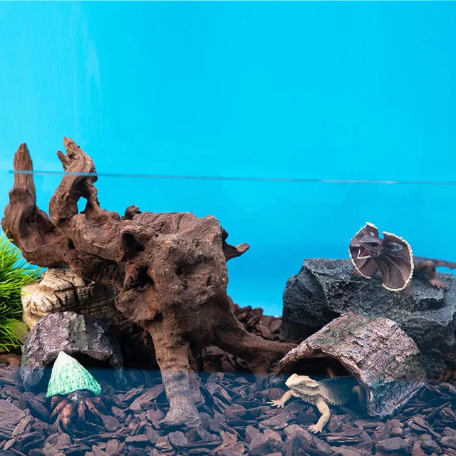 Creative Reptile Terrarium Turtle Accessories Basking Platform Rest Cave Resin Climb Toy Aquarium Decoration Decor Crawling Pets 3