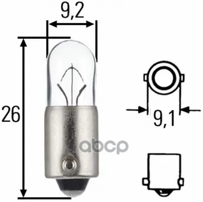 Lamp t4w 12v BA9s 8gp002067-121 Hella item No. |