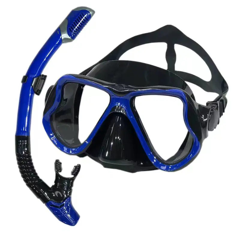 Professional Swimming Waterproof Soft Silicone Glasses Anti-Fog Plating Goggles Full Dry Breathing Tube Diving Mask 3