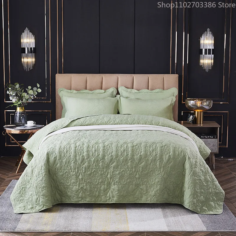 

Bedspread for Bed Blanket Quilts Set Cotton Washed Quilt/ Pillowcase Soft Warm Bedding Set King Double Bed 220x240cm