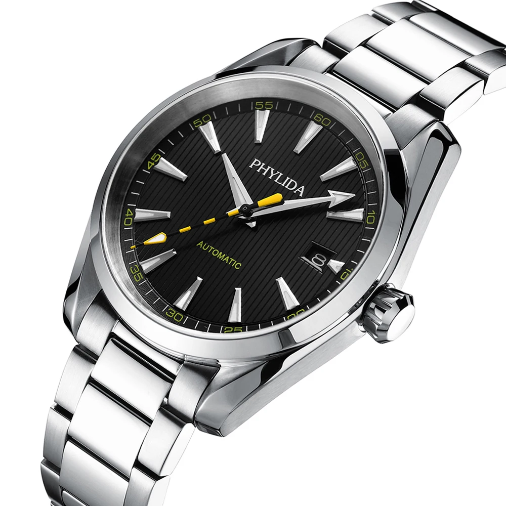 稼働品】PHYLIDA ピリダオートマチック自動巻きメンズ腕時計