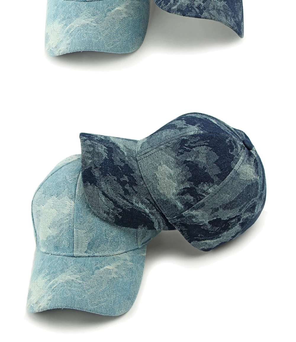 HT4754 Baseballkappe, neue Frühlings-Herbst-Denim-Kappen für Männer und Frauen, 6 Panels, Baumwolle, Baseballmütze, männlich, weiblich, verstellbare Hysteresenkappe – Detail 4
