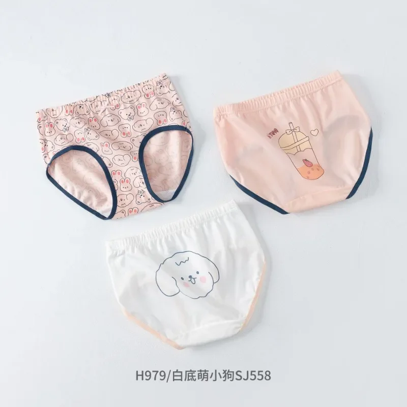 

Girls' Underwear Pure Cotton Bactericinhibitory Thin Without A Small Child in The Butt Cute Baby Girl Briefs New