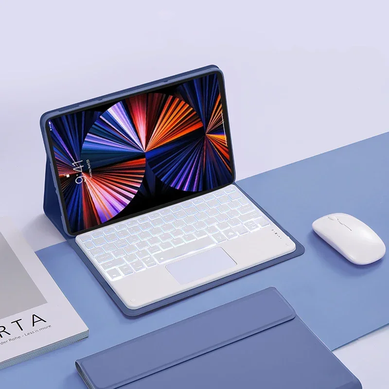Enhanced 7-Color Backlit Keyboard Case with Multi-Language Cover