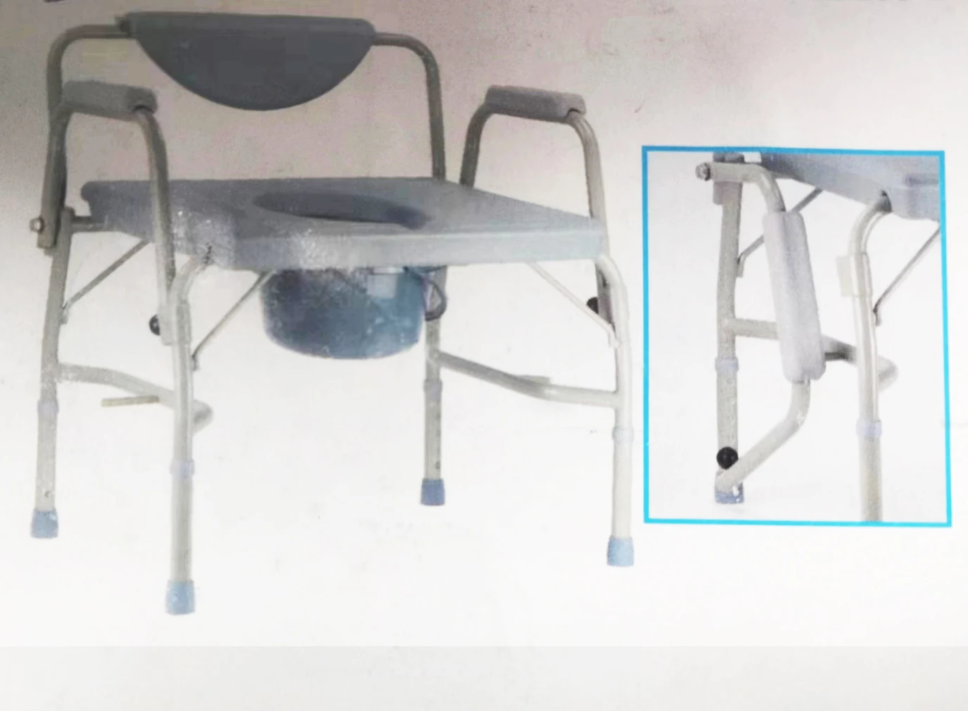 suncare Extra -Wide Bariatric  height adjustable Commode chair with bucker 3