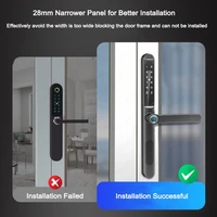 Slim 2.8CM Waterproof Sliding Door Smart Lock Fingerprint Password IC Card Key Compatibility TTlock App & Alexa Biometric Header - Image 6
