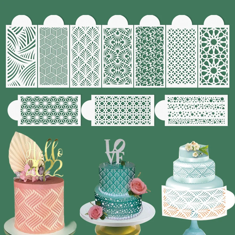 Cake Stencils Feather Shaped Pattern Wedding Cake Decorating Template  Fondant Lace Cake Border Stencil Drawing Mold Baking Tools