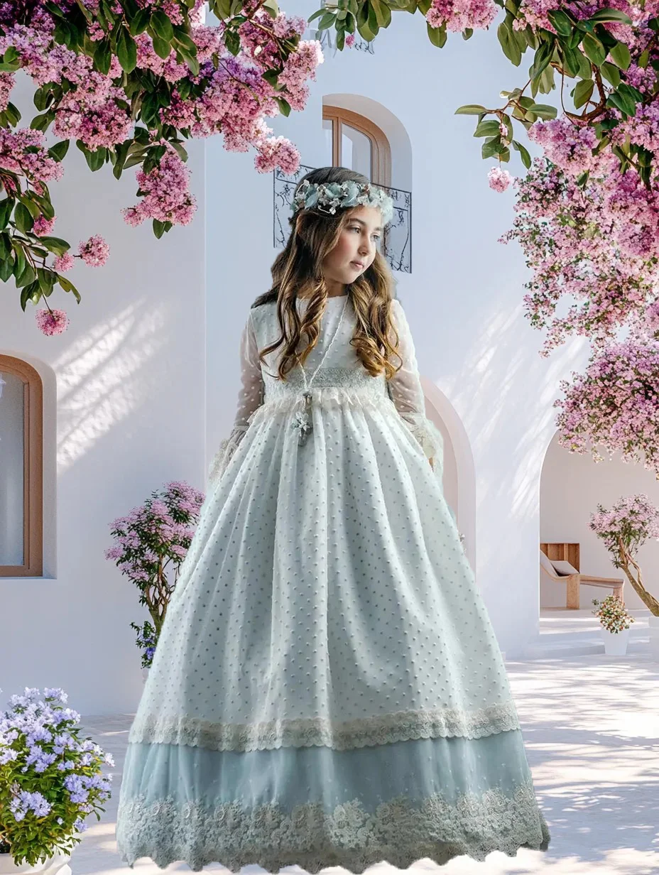 فساتين فتاة الزهور لحفلات الزفاف مزينة بالزهور فساتين طويلة للأميرة الأولى مع ريش مخصص