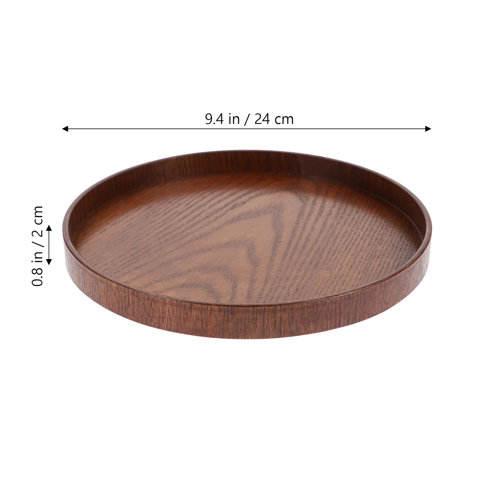 Wooden Round Tray Serving Plate Cake Rustic Coffee Table Fruit Food Board Decor 4