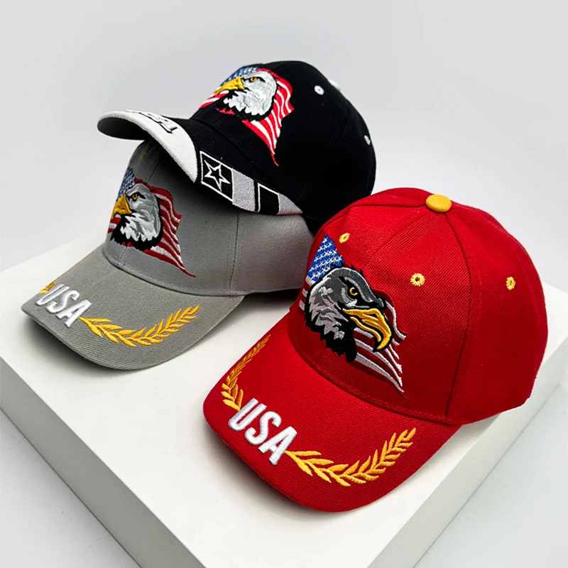 

New Men Women American Flag Eagle Embroidery Baseball Hats Fashion Breathable Sunshade Snapback Caps Versatile Personal Street