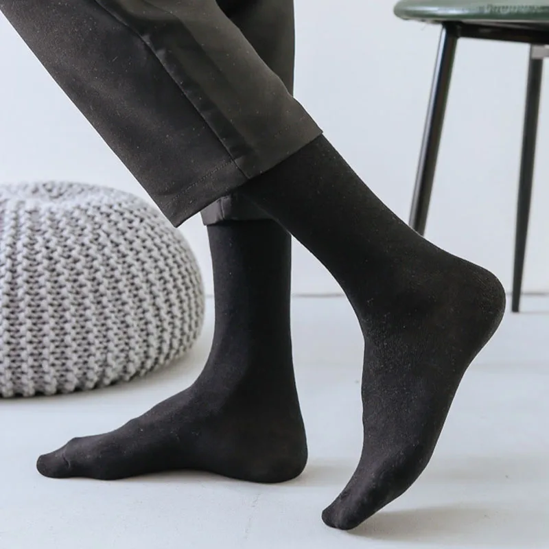 Cotton socks casual socks breathable socks solid color socks Men's Cotton Knee-high Socks Breathable Comfortable Casual Solid Color Soft Male Sox Sweat-absorbing