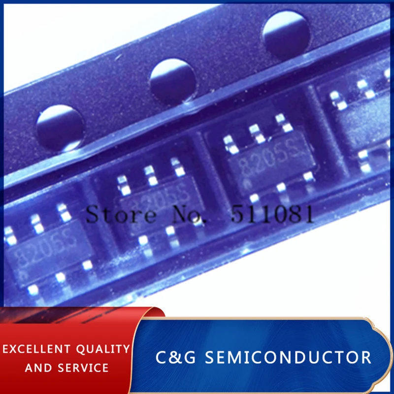 10PCS 8205 8205A CEG8205A FS8205A SOT23 6 lithium battery protection IC ...