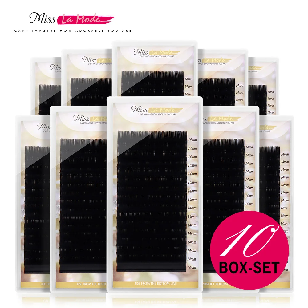

MILAMOD 10PCS Individual Eyelash Extension Faux Mink False Eyelashes Artificial lashes For Makeup HandMade Natural Lash extensio