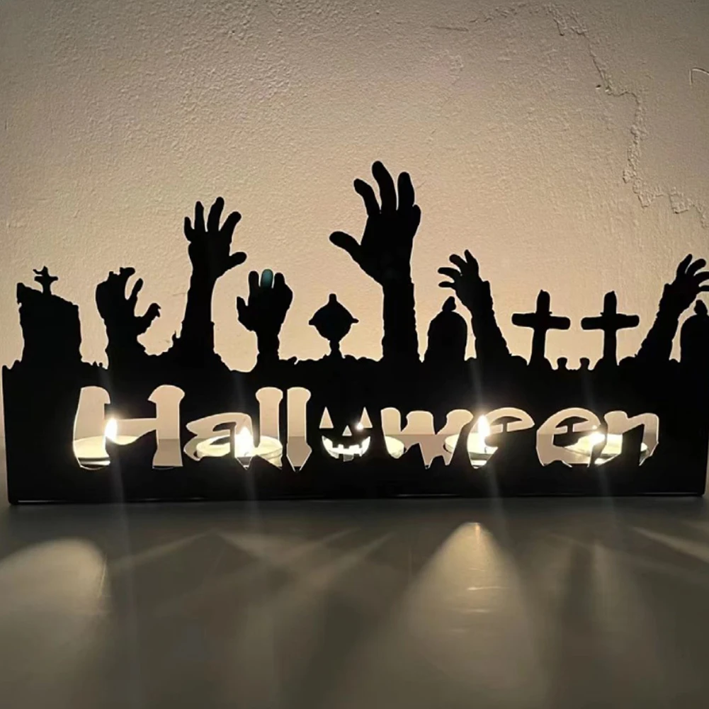 2023 Halloween Candlestick Candle Holder Halloween Decoration Candle Stand Desktop Ornaments Terror Candle Holder