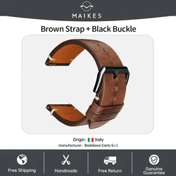 Premium Handmade Leather Smartwatch Band Strap - Elegant and Versatile Bracelet - 21mm (PB Brown B)