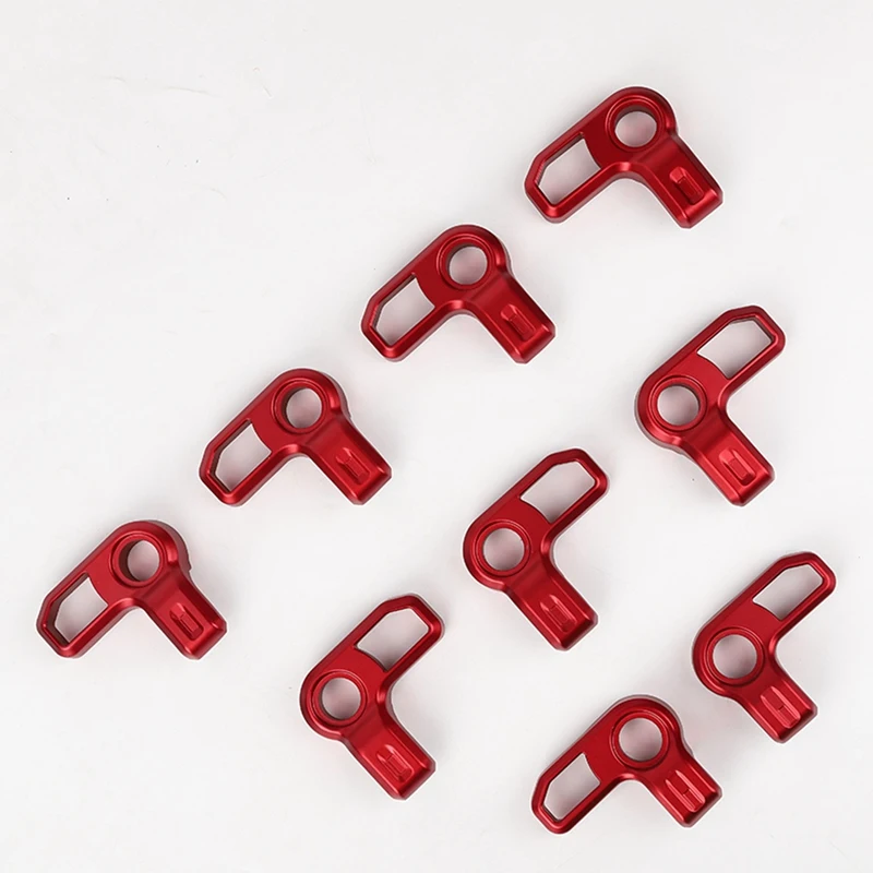 

9PCS Hardtop Roof Removal Switch Handle Aluminum Panel Latch Lock Red For Ford Bronco 2021 2022 Accessories