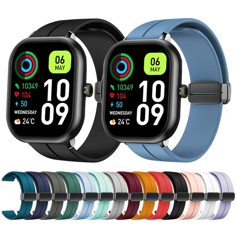 

Magnetic Folding Buckle Band for Zeblaze GTS 3 Pro Silicone Strap for Zeblaze GTR 3 Pro Watchband Bracelet
