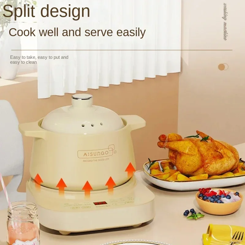 Electric clay  stew , soup pot, fully automatic household plugin stew , electromagnetic stove, ceramic clay , soup 2