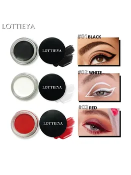 LOTTIEYA Super Waterproof Black Eyeliner Cream Long-lasting Eyeliner Gel Sweatproof Longwear Smooth Soft Eye Makeup Cosmetics - Thumbnail 7