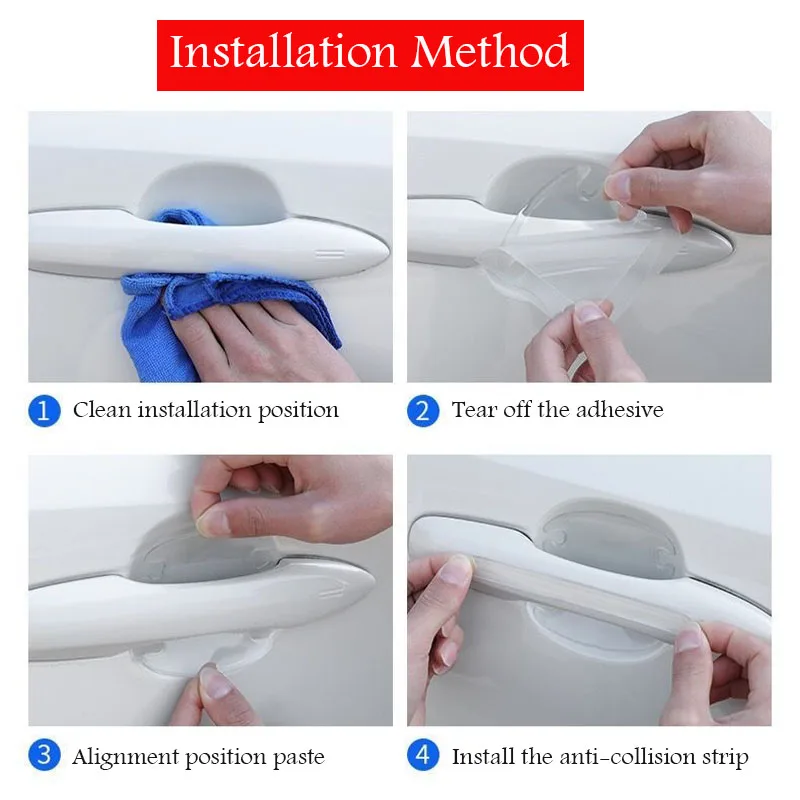 Anti-scratch Transparent Car Door Bowl Handle Protection Decal for Mitsubishi Lancer EX 10 Lancer Outlander ASX Pajero