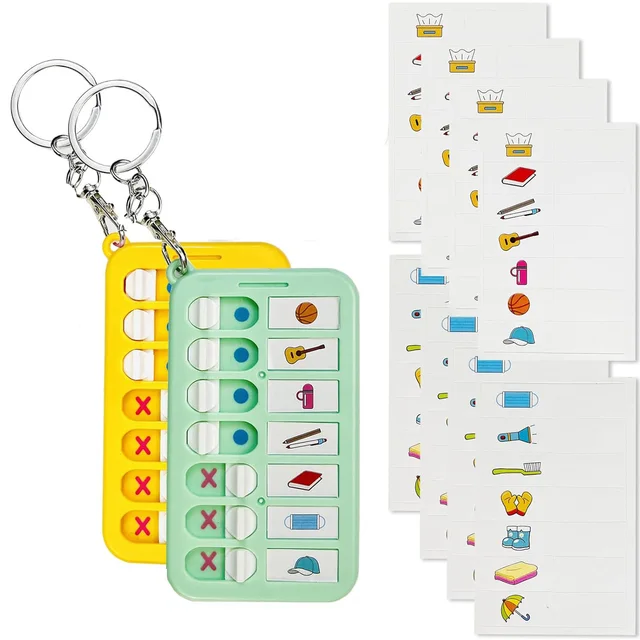 Portable Daily Plan Board Home Chore Chart Keychain Daily Schedule Keyring Chore Chart Key Chain Planner To Do List Chart Board 1