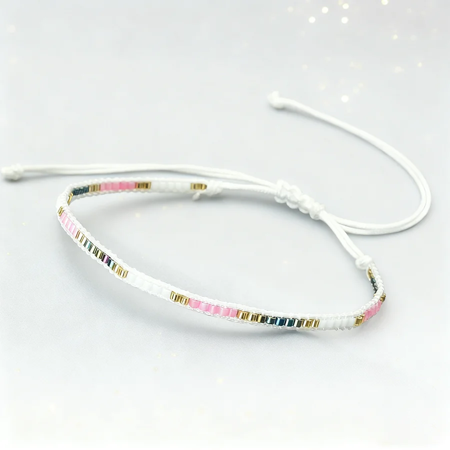 Neues Bohemia-Armband mit Rocailles für Damen, 6 Farben erhältlich, Büro, Strand, Freizeit, Zubehör, verblasst nicht oder allergisch, verstellbar – Detail 10