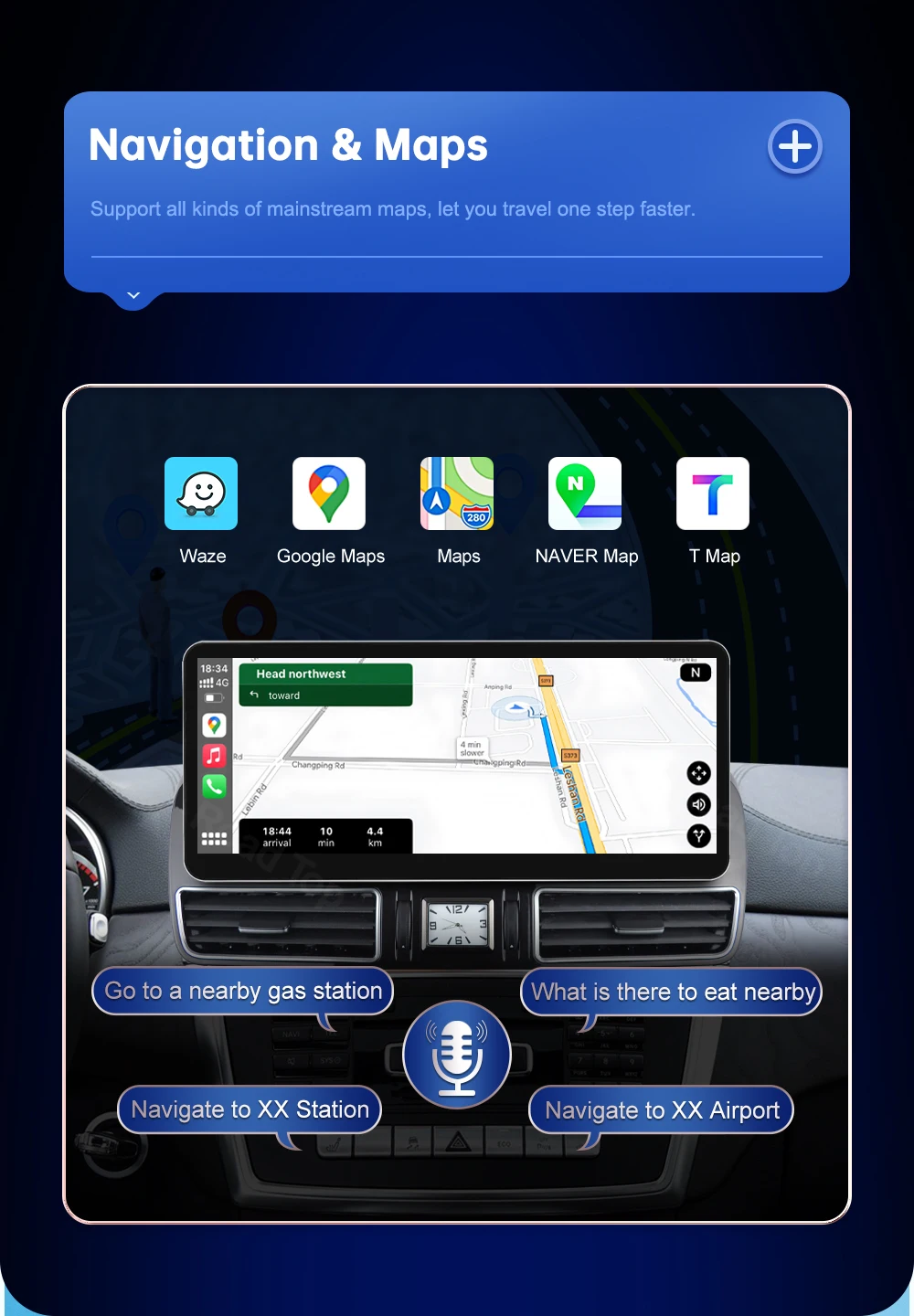12,3-Zoll Road Top Touch Display Multimedia-Player für GLE GLS 2016-2018 NTG5.0 GPS Carplay Bildschirm Android Auto Link – Detail 13