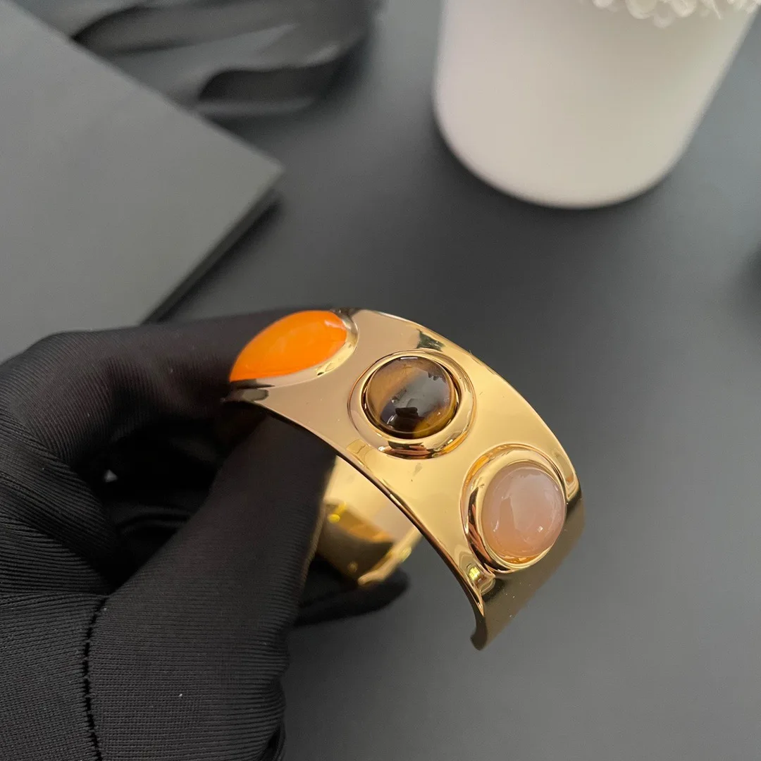 Bracelet Fashion Light Luxury Retro Opening Irregular Geometry Atmospheric Accessories Bracelets Wholesale Parures De Bijoux