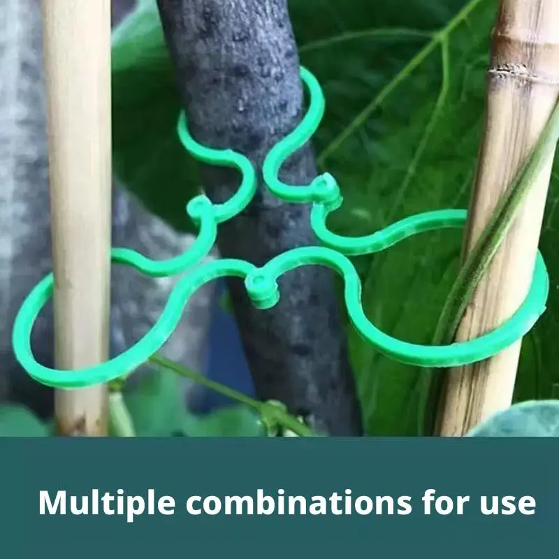 Plant Clips for Climbing Plants Tomato Trellis Garden Vine Strapping Bundled Buckle Clips Plastic Trellis Plant Support