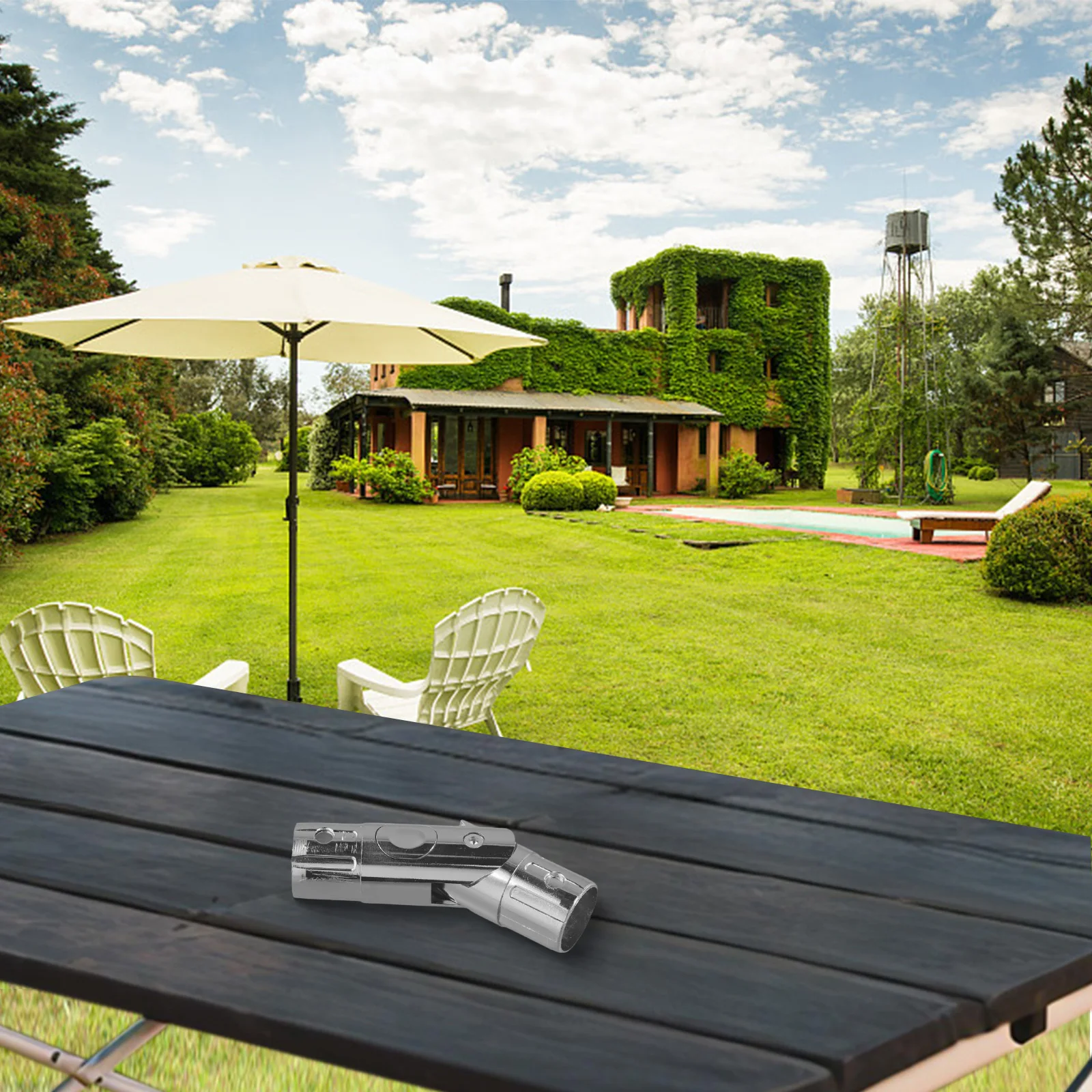 Detachable Patio Umbrella Shaker Turn Waterproof Outdoor Garden Party Balcony Parasol Pole Steering Patio Umbrellas Part 1pc