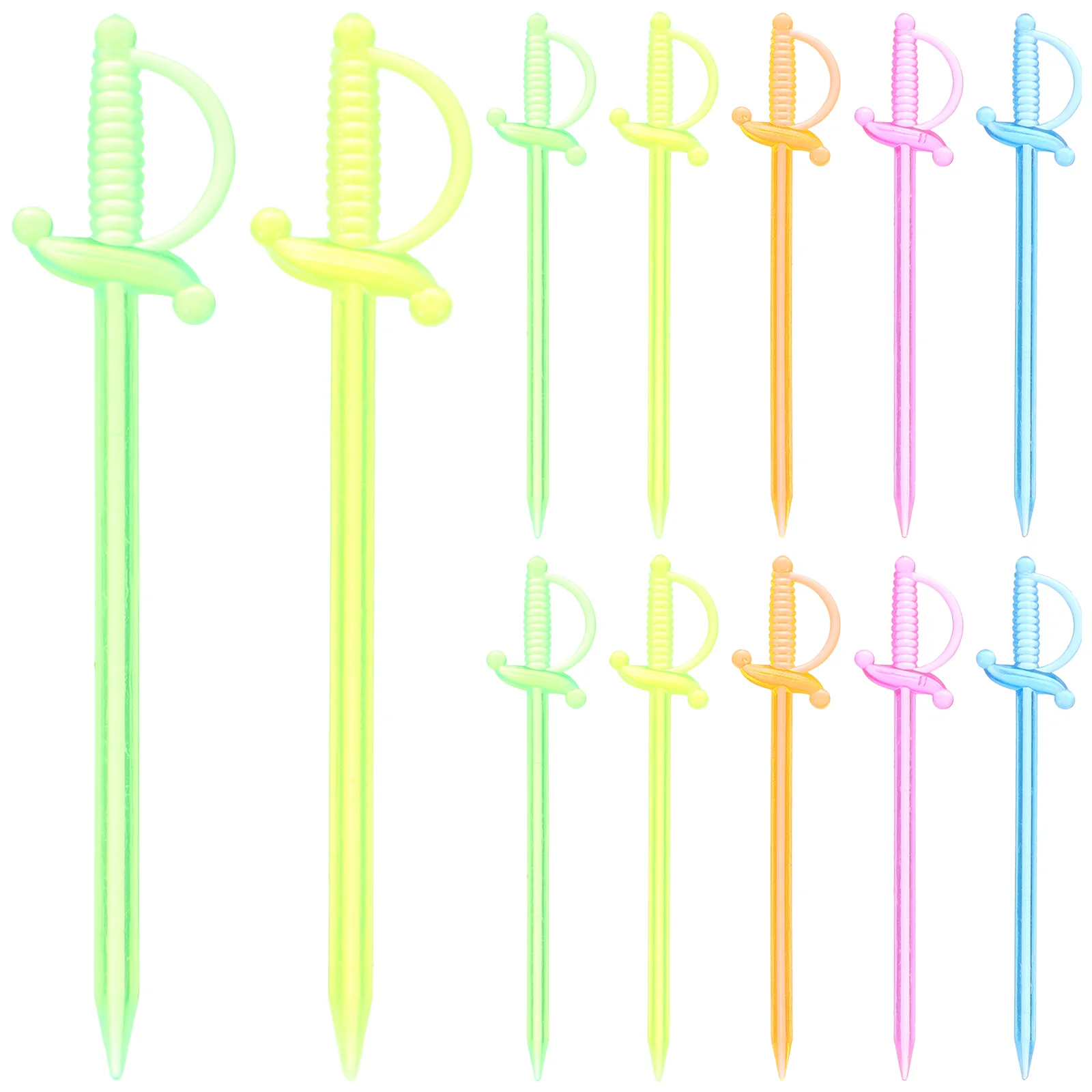 200pcs Fruit Picks Plastic Forks Cake Decor Food grade Cocktail Sandwich Toothpicks Bar Tools Kitchen Supplies cocktail swizzle sticks