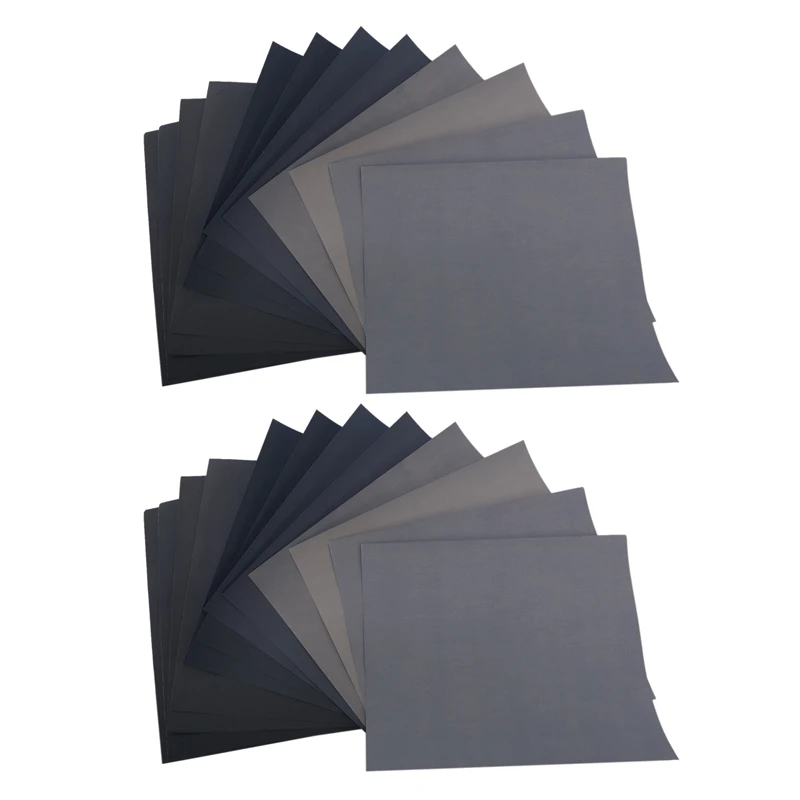 

HOT-Grit 1500 2000 2500 3000 5000 7000 High Precision Polishing Sanding Wet/Dry Abrasive Sandpaper Sheets - Germany, 24 Pack
