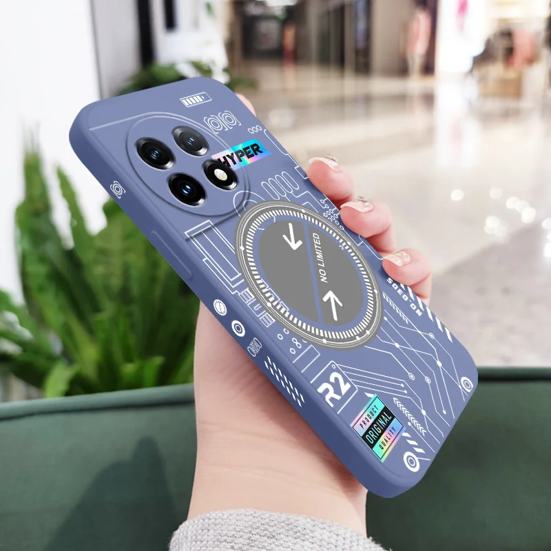 Vibrant Machinery Design Liquid Silicone Phone Case