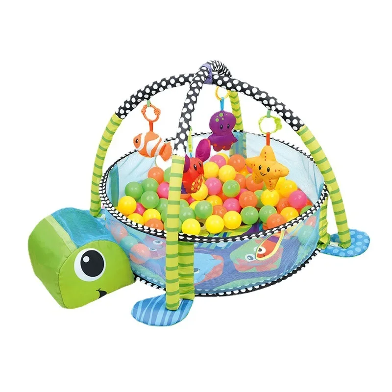 Baby Fence Fitness Rack Toy, 0-1 Year Old Baby Turtle Ocean Ball Climbing Mat Floor Mat
