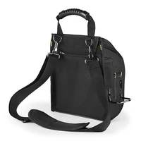 JAKAH pochette à outils pour électriciens professionnels, 21 poches, poignée ergonomique en caoutchouc, bandoulière rembourrée noir vert JK-208 4