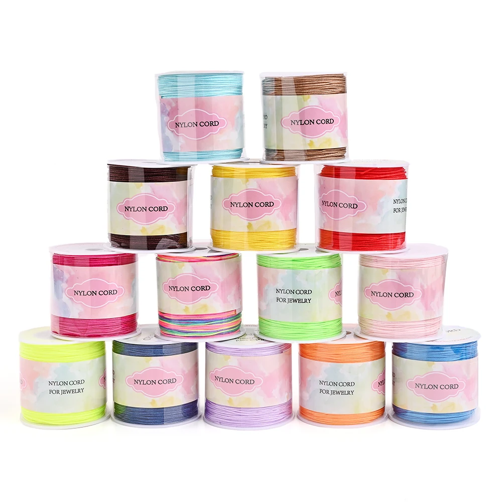 Vibrant 28-Color Nylon Cord Gradient Braided Thread