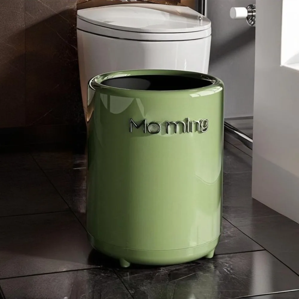 욕실 쓰레기통 20리터 360 °   유니버설 휠 쓰레기통 주방용 15L 쓰레기통 음식물 쓰레기 가정용 청소 도구