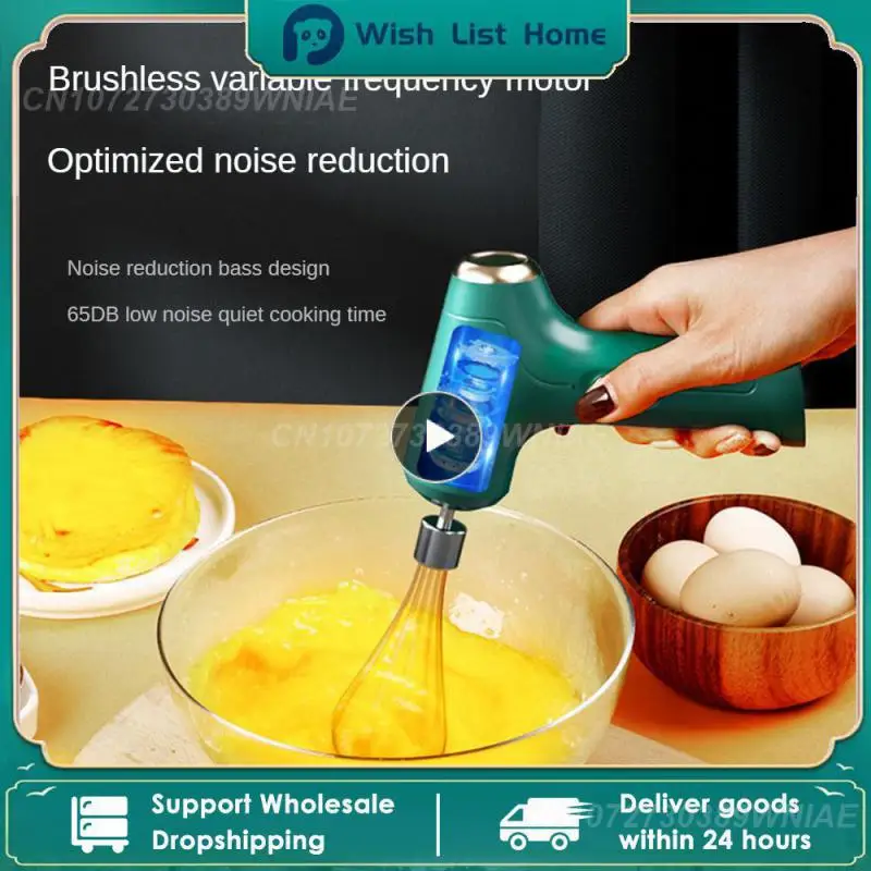Portable Electric Food Mixer USB Wireless Hand 3 Speeds Powerful Dough Egg Beater Baking Cake Cream Whipper Kitchen Tool