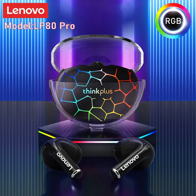7.81€ 71% OFF|Original Lenovo LP80 Pro Bluetooth Drahtlose Kopfhörer Mit RGB Lichter Sport Mode Kopfhörer Niedrige Latenz Gaming Headset| | - AliExpress