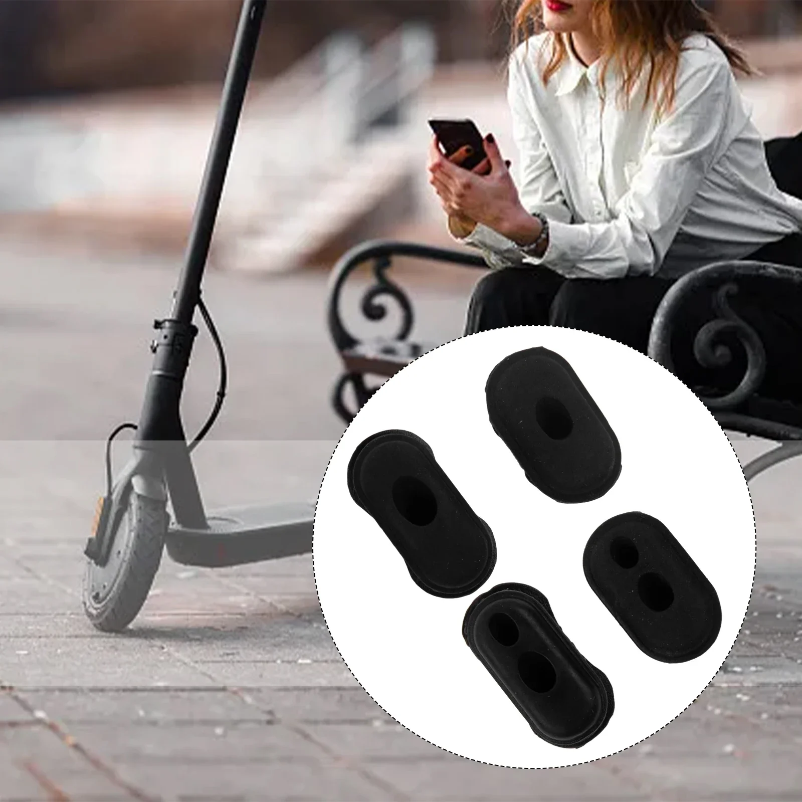 

4 X Electric Scooter Silicone Sleeve Rubber Line Silicone Sleeve Charge Port Cover Plug For -Xiaomi M365/Pro Cycling Accessories