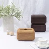 Japanese Tissue Box Napkin Storage Holder Wooden Cover ABS Toilet Paper Case Container Simple Stylish Home Car Desktop Organizer 2