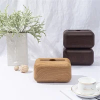 Japanese Tissue Box Napkin Storage Holder Wooden Cover ABS Toilet Paper Case Container Simple Stylish Home Car Desktop Organizer 2