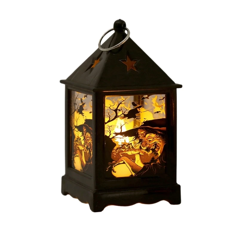 

Halloween Decorative Lantern LED Lights Tabletop Spooky Lantern Party Supplies for Indoor Outdoor