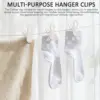 40Pcs White Plastic Hanger Clips, Clips for Use with Slim-Line Clothes Finger Clips Washing Line Laundry Pegs 5