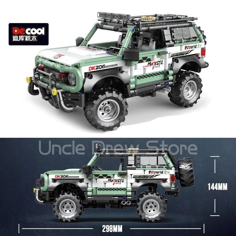 

DECOOL High-Tech Car Ford Mustang Building Blocks Bronco Off-Road Vehicle Muscle Racing Model Bricks Toys For Boy Children Gifts