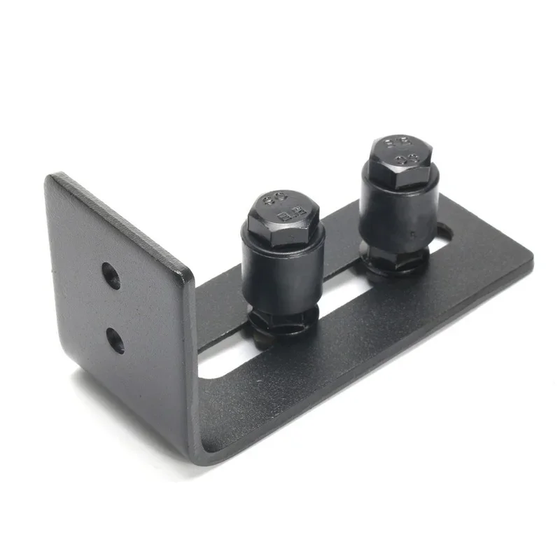 Carbon steel Adjustable Black Powder Coated Bottom Floor Guide Stay Roller Barn Door Hardware