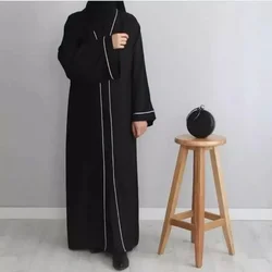 Open Abaya Dubai Turkey Kaftan Muslim Cardigan Abayas Dresses for Women Casual Robe Femme Caftan Islam Clothes for Muslim Women