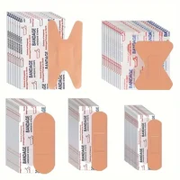 100pcs Flexible Fabric Adhesive Bandage Breathable Elastic Knuckle Bandage Assorted Bulk Fingertip Bandages for First Aid and Wo 1