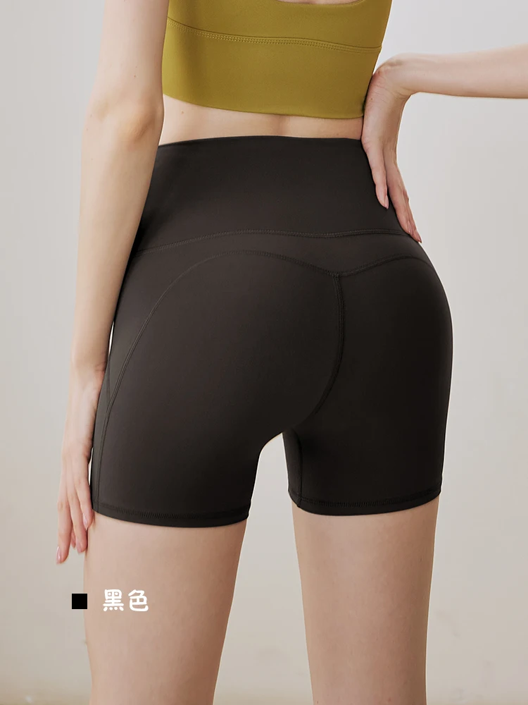 GymHUB High-Waisted Yoga Shorts Jumping Exercise Three-Quarter Pants Tummy-Tucking Fitness Pants Summer Free Underwear sports shorts running shorts yoga shorts workout shorts seamless shorts