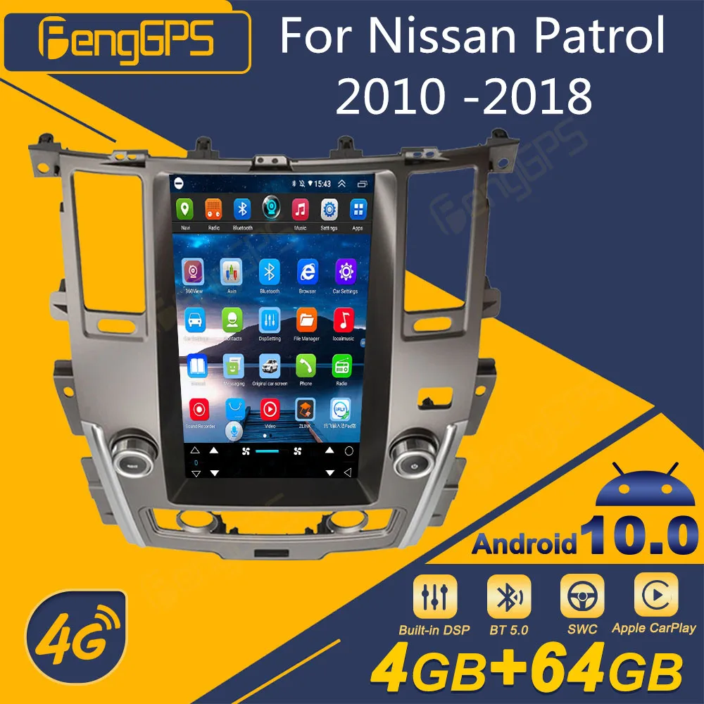 

Автомагнитола 2DIN, мультимедийный проигрыватель с GPS Навигатором для Nissan патруль 2016 + Android, экран Tesla